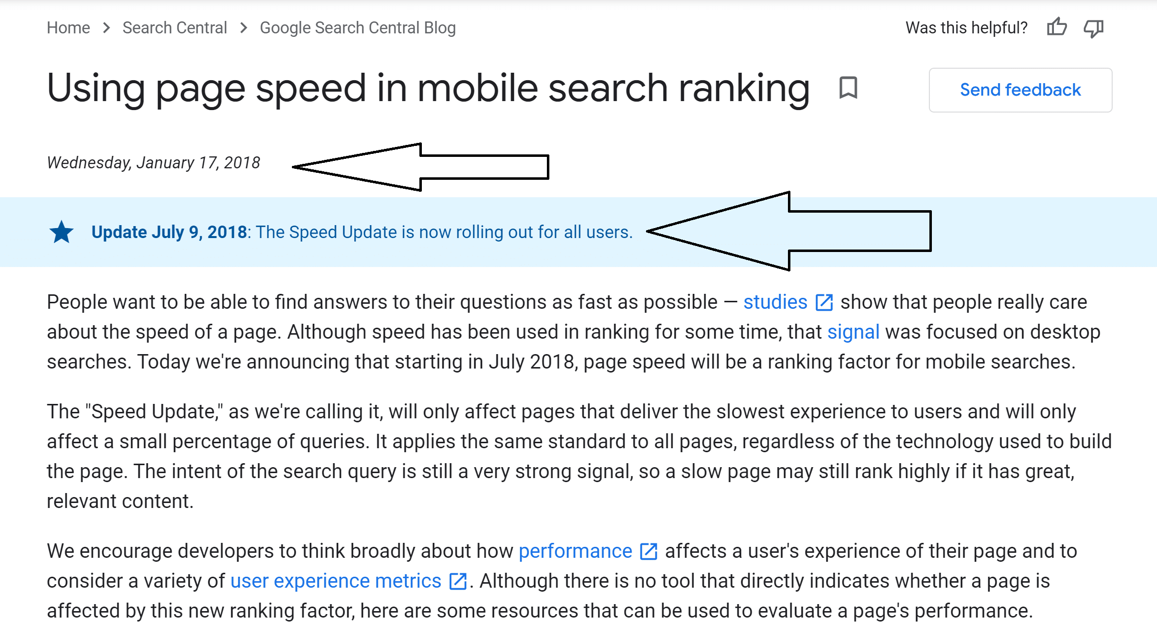 Page Speed Ranking Factor in 2018