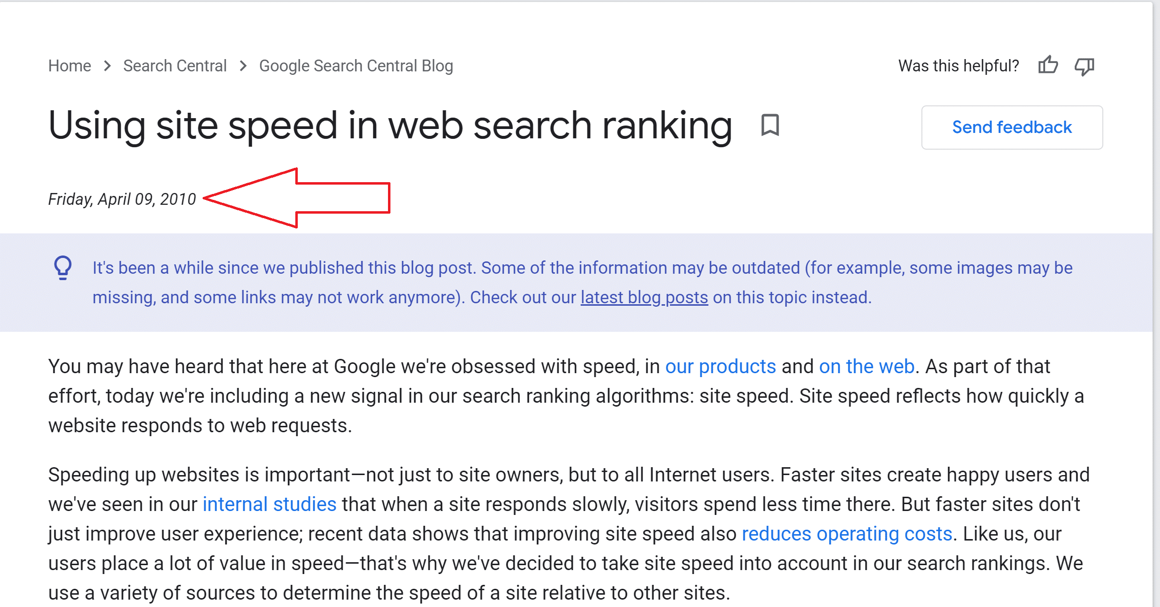 Page Speed Ranking Factor in Google