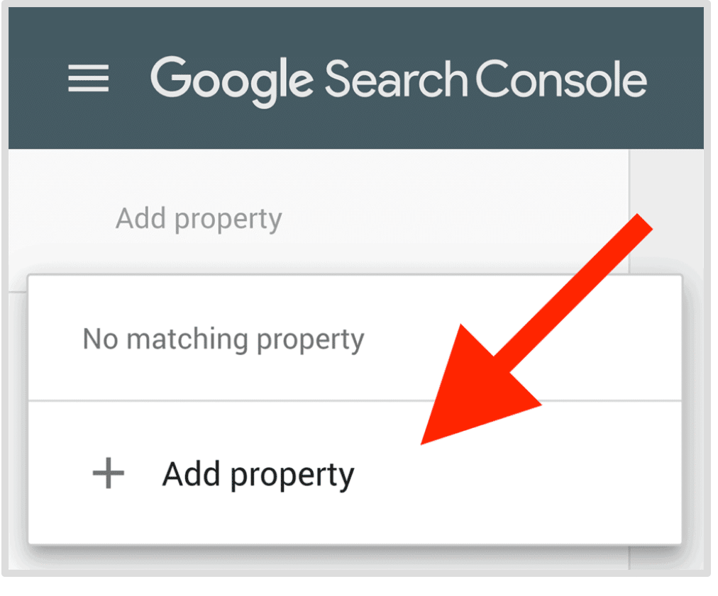Search Console Setup add Property